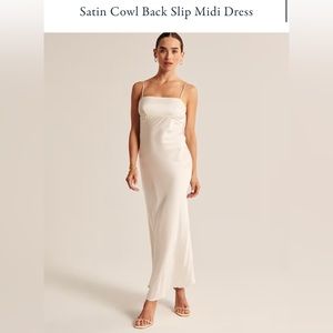 NWT white satin dress